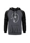 Yüz Artwork Gri Reglan Kol Unisex Sweatshirt Hoodie Gri