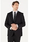 AC&Co / Altınyıldız Classics Erkek Siyah Regular Fit Rahat Kesim Mono Yaka Takım Elbise