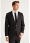 AC&Co / Altınyıldız Classics Erkek Siyah Slim Fit Dar Kesim Mono Yaka Takım Elbise 4A3023100061SYH566N