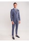 Dufy Mavi Erkek Modern Fit Sivri Yaka Takım Elbise - 58839