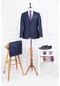 Erkek Regular Fit Mono Yaka Açık Lacivert Takım Elbise Açık Lacivert (554785902)