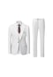 Ikkb Erkek İş Gündelik Takım Elbise Beyaz