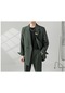 Ikkb İlkbahar Ve Yaz Yeni Stil Erkek Örtü Günlük Takım Elbise Koyu Yeşil
