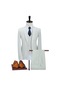 Ikkb Sonbahar Moda Klasik Rahat 3 Parçalı Takım Elbise - Beyaz