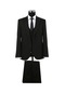 Siyah Klasik Fit Mono Yaka Yelekli Takım Elbise