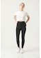 Ozy Fashion Kışlık Polarlı Fitilli Kadın Yüksek Bel Dikişsiz Tayt Siyah