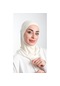 Krem Pratik Hazır Geçmeli Tesettür Bone Sandy Kumaş Lüks Hijab 21