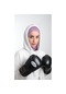 Mor Pratik Hazır Geçmeli Tesettür Bone Sandy Kumaş Lüks Hijab 211