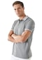 Ac&Co / Altınyıldız Classics Düğmeli Polo Yaka Cepsiz Slim Fit Erkek Tişört Gri