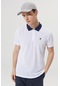 Ac&Co / Altınyıldız Classics Erkek Beyaz Slim Fit Dar Polo Yaka Pamuklu Kısa Kollu Tişört