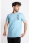 Adam Boxes Baskılı O-yaka T-shirt Bandos - Açık Mavi-açik Mavi