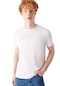 Avva Erkek Beyaz Nefes Alan Bisiklet Yaka Standart Fit Normal Kesim T-Shirt E001000