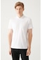 Avva Erkek Beyaz Standart Fit Normal Kesim 3 Düğmeli Kıvrılmaz Polo Yaka T-Shirt E001035
