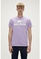 Bad Bear Logo Baskılı Erkek Tişört Mor