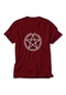 Baphomet Pentagram Kırmzı Tişört-Kırmızı