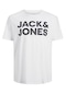 Jack & Jones Bisiklet Yaka Baskılı Tişört-Corplogo 12158505 - 1 Beyaz