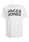 Jack & Jones Bisiklet Yaka Baskılı Tişört-Corplogo 12158505 - 1 Beyaz