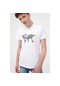 Brz Collection Yüksek Baskılı Erkek T-Shirt-Beyaz