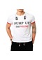 B&s Uniforma Pump-up Baskılı Tshirt Beyaz Likralı
