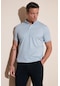 Buratti Erkek Polo T Shirt 646R1000 Açık Mavi-Beyaz