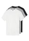 Fabio Cassani Classics Basic Regular Fit Erkek Tişört 3'lü Beyaz - Gri - Siyah