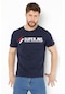 Comeor Erkek Lacivert Önü Yazı Baskılı Kısa Kollu T-Shirt