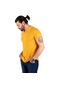 Deepsea Erkek Hardal Sarısı Zigzag Desenli Tişört 2209000