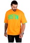 Deepsea Erkek Orange Oversize Tişört 2200507