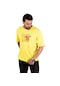 Deepsea Erkek Sarı Önü Yazı Baskılı Tişört 2200510-Sarı