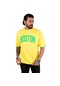 Deepsea Erkek Sarı Oversize Tişört 2200507-Sarı