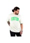 Deepsea Erkek Su Yeşili Oversize Tişört 2200507-Su Yeşili