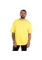 Deepsea Sarı Over Size Bisiklet Yaka Tişört 2104167-Sarı