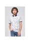Diandor Erkek Çiçek Desenli Polo Yaka T-Shirt 06507002 Lacivert-Lacivert