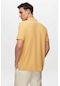 D's Damat Regular Fit Pike Dokulu Pamuk Kıvrılmaz Polo Yaka Nakışlı T-Shirt Açık Sarı