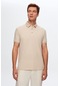 D'S Damat 8Hc14Ort52000 Regular Fit Bej Polo Yaka Nakışlı Pamuk Karışımlı T-Shirt