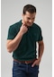 D's Damat Regular Fit Haki Pike Dokulu %100 Pamuk Kıvrılmaz Polo Yaka Nakışlı T-shirt