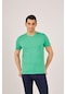Dufy Neon Yeşil Erkek Slim Fit Bisiklet Yaka Tshirt - 92803