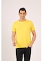 Dufy Sarı Erkek Slim Fit Bisiklet Yaka Tshirt - 92723