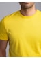 Dufy Koyu Sarı Erkek Slim Fit Bisiklet Yaka Tshirt - 62131