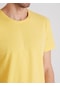 Dufy Sarı Erkek Slim Fit Bisiklet Yaka Tshirt - 63040