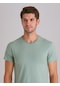 Dufy Su Yeşili Erkek Slim Fit Bisiklet Yaka Tshirt - 65807