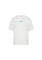 Xhan Erkek Beyaz Freedom Nakışlı Fitilli Oversize T-Shirt-Beyaz