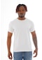 Erkek Slim Fit Pamuk Likra Basic Kısa Kol T-shirt-beyaz-beyaz