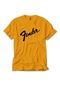 Fender Logo 3 Sarı Tişört-Sarı