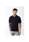 Ferraro Lacivert Polo Yaka Düz Renk Erkek Pamuk Triko T-Shirt-Lacivert
