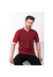 Ferraro Tarçın/Laci Polo Yaka Fermuarlı Erkek Pamuk Triko T-Shirt-Kırmızı