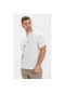 Kısa Kol Şile Bezi Zımbalı Erkek Tshirt Beyaz 3001