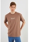 Leo Erkek Oversize Tshirt %100 Pamuk Bisiklet Yaka Baskı Detaylı Basic Tişört