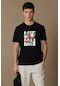 Lufian Erkek Blake Modern Grafik T-Shirt 111020165 Siyah