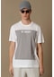 Lufian Erkek Rıchard Modern Grafik T-Shirt 111020168 Beyaz